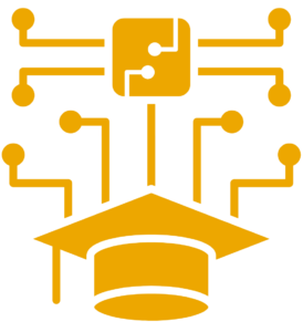 an icon representing ai and training