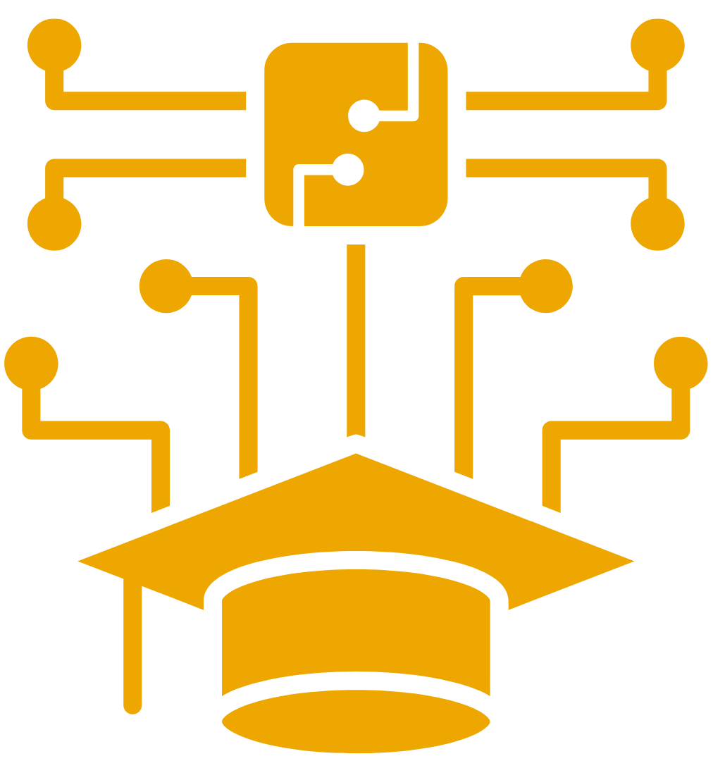 an icon representing ai and training