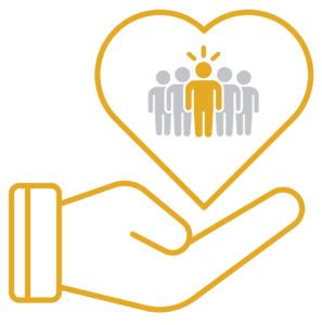 an icon representing leadership training for nonprofit organizations