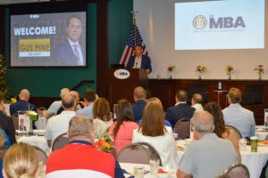 Gus Pine talking about leadership during Executive Speaker Series Erie