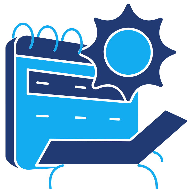an icon representing pto policy in the workplace